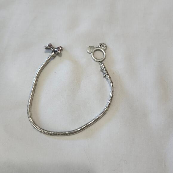 Sterling Silver Chamilia Disney Minnie 7.9” Bracelet D1 - Picture 2 of 9